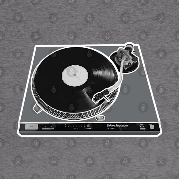 Classic Retro Turntable in Cold Gray by callingtomorrow